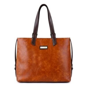 VISMIINTREND Stylish Leather Office Laptop Tote Bag for WomenProduct details Top highlights Material typeFaux Leather LiningPolyester Closure typeZipper Care instructionsWipe with Damp Cloth Country of OriginIndia